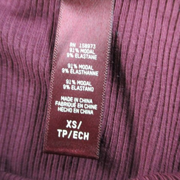 SKIMS Soft Lounge Long Slip Dress Womens XS Bordeaux Red Ribbed NWT - Picture 6 of 7